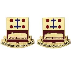 718th Transportation Battalion Unit Crest (Servitium Omnia Vincit)